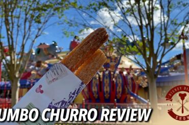 Snacking on the Peanut Butter Dusted Dumbo Churro at Magic Kingdom