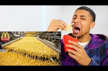 How McDonald's Fries Are Made REACTION While EATING McDonald's Fries!