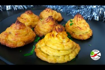 DUCHESS POTATO Stuffed with ACHARI PANNEER / French-Indian fusion / Snack recipe #Breakfast