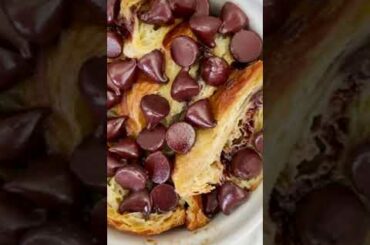 Nutella Croissant French Toast FOR ONE | cooking recipes #shorts