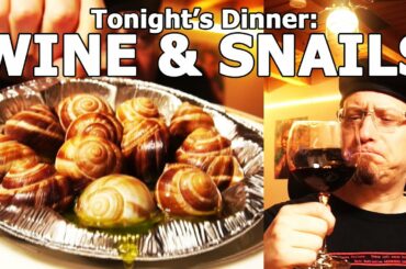 Man of Culture drinks Wine and eats delicious Escargots (SNAILS)