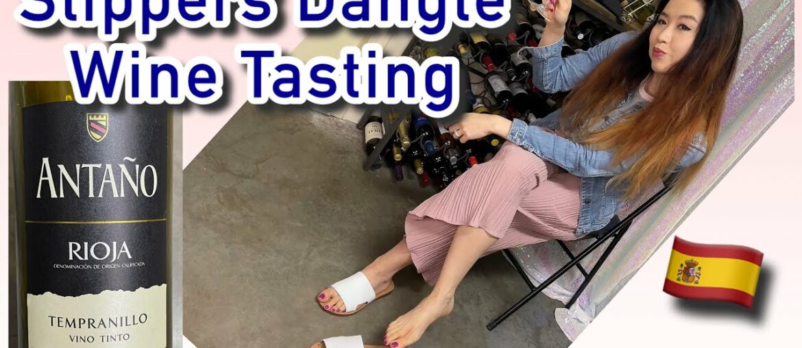 Loud Slippers Tapping Dangle Barefoot Shoeplay Wine Tasting, Spanish Tempranillo, Legs Feet Model Loud Slippers Tapping Dangle Barefoot Shoeplay Wine Tasting, Spanish Tempranillo, Legs Feet Model