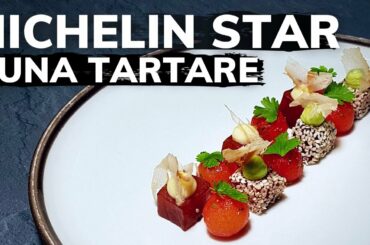 Fine dining TUNA TARTARE recipe (Michelin Star Cooking At Home)