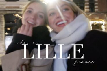 drinking lots of champagne in Lille, France