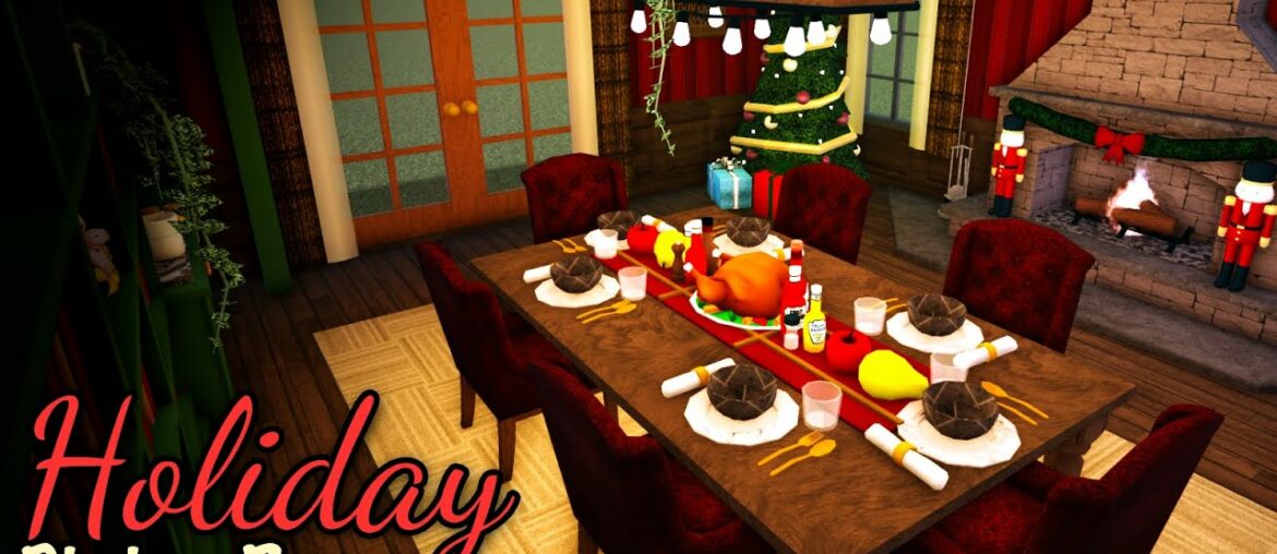 Thanksgiving/ Christmas Family Dining Room in Bloxburg!!