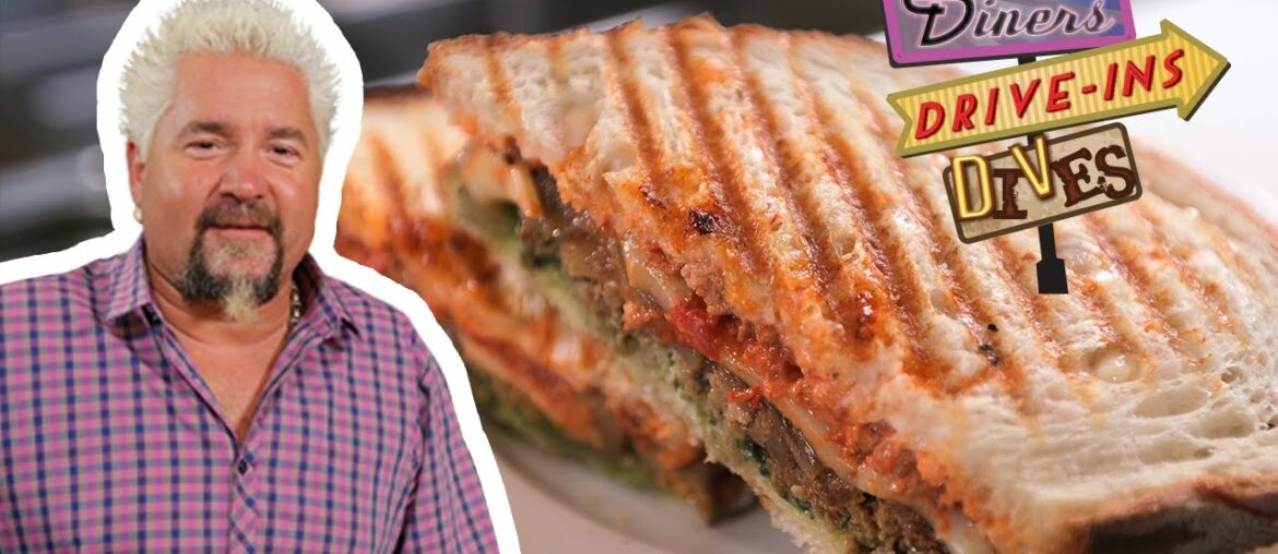 Guy Fieri Eats a Meatloaf Sandwich | Diners, Drive-Ins and Dives | Food Network