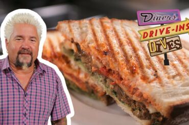 Guy Fieri Eats a Meatloaf Sandwich | Diners, Drive-Ins and Dives | Food Network