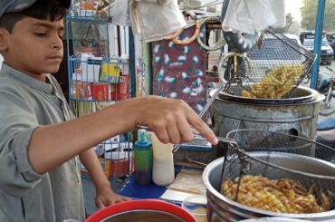8 Years Old Kid Making Crispy French Fries | Perfect French Fries Recipe | Hardworking Afghani Kid