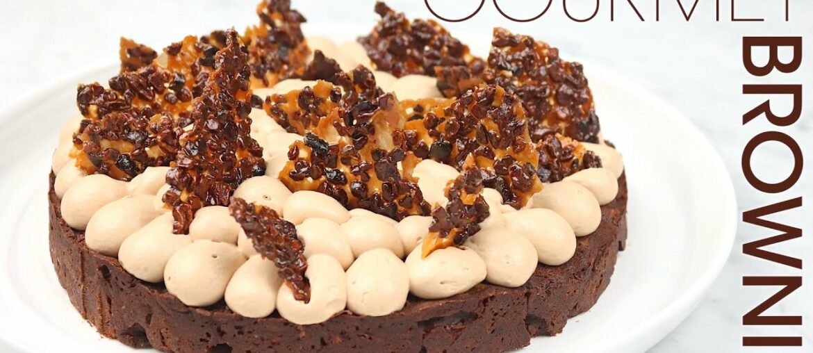 Gourmet Brownies Recipe with Easy Chocolate Nougatine & Milk Chocolate Ganache | How To Cuisine Gourmet Brownies Recipe with Easy Chocolate Nougatine & Milk Chocolate Ganache | How To Cuisine