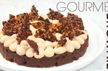 Gourmet Brownies Recipe with Easy Chocolate Nougatine & Milk Chocolate Ganache | How To Cuisine