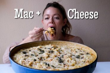Brown Butter French Onion Soup Mac + Cheese MUKBANG + Recipe!