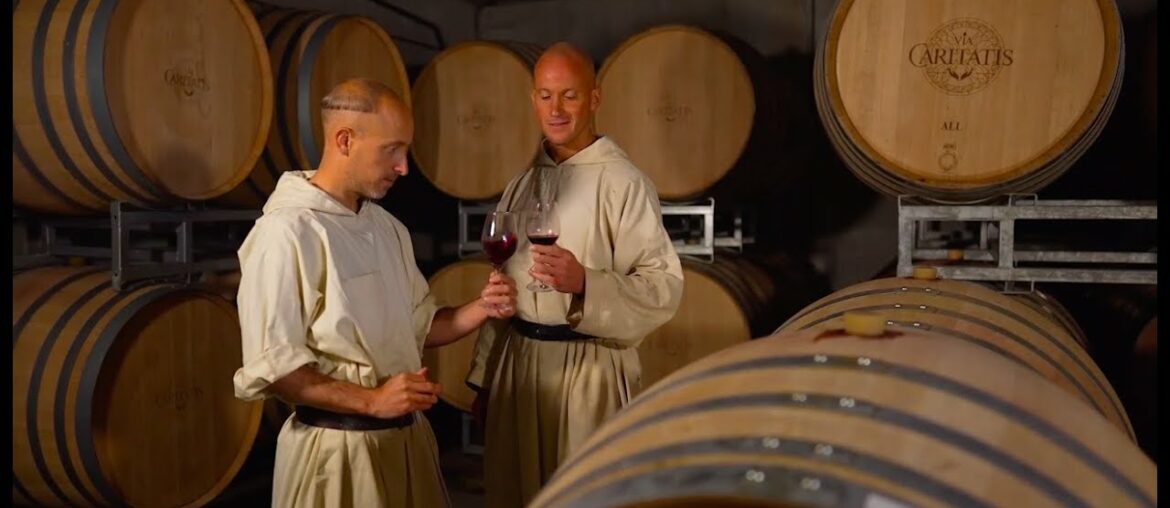 Monks Making Wine at a 14th Century Vineyard