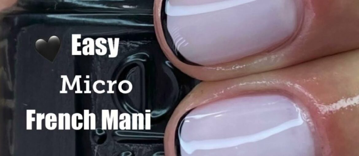 EASY SHEER WHITE AND BLACK MICRO FRENCH MANICURE EASY SHEER WHITE AND BLACK MICRO FRENCH MANICURE