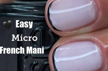 EASY SHEER WHITE AND BLACK MICRO FRENCH MANICURE