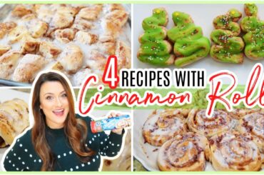 4 DELICIOUS RECIPES USING CANNED CINNAMON ROLLS | HOLIDAY BREAKFAST IDEAS | Cook Clean And Repeat