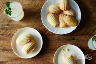 French sponge cookies Madeleine. This is a recipe with a photo