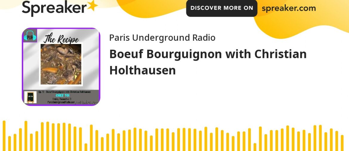 Boeuf Bourguignon with Christian Holthausen Boeuf Bourguignon with Christian Holthausen