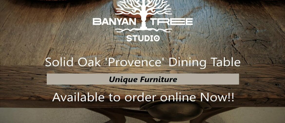 Reclaimed Solid Oak 'Provence' Dining Table