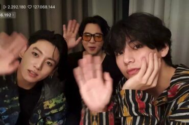 BTS V LIVE! Jungkook joins Taehyung and Jimin on the live stream! MAKNAE LINE VLIVE. (2021)