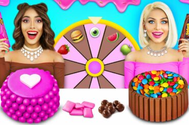 Bubble Gum VS Chocolate Food Challenge! Giant Sweets VS Bubble Gum Blowing War by RATATA CHALLENGE