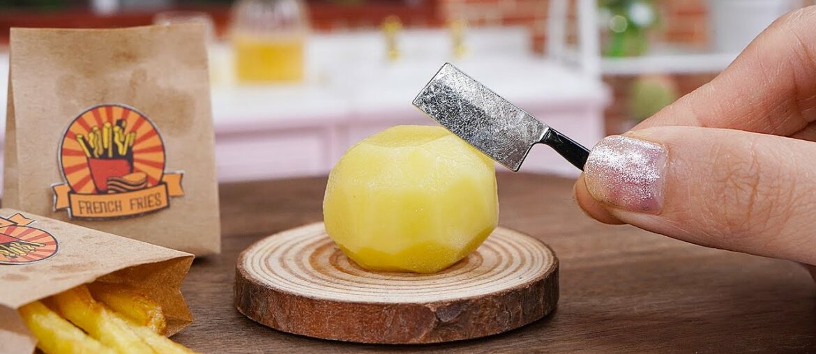 Miniature Crispy French Fries & Cheese Sauce Recipe | Miniature Cooking Mini Real Food Miniature Crispy French Fries & Cheese Sauce Recipe | Miniature Cooking Mini Real Food