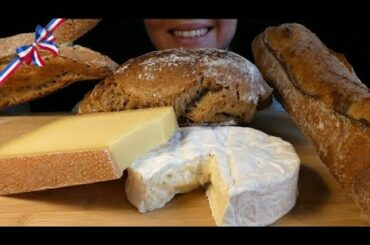 FRENCH BREAD AND CHEESE | ASMR | Eating sounds | No talking | French Food