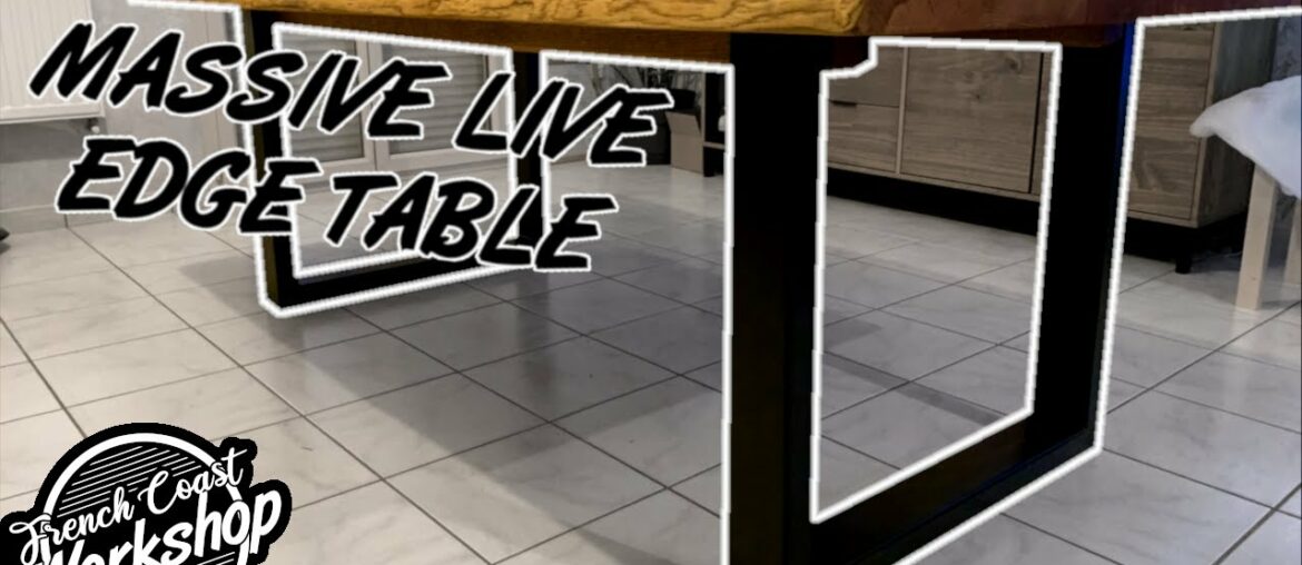 MASSIVE DINING LIVE EDGE TABLE || Part 1 || DIY || French Coast Workshop MASSIVE DINING LIVE EDGE TABLE || Part 1 || DIY || French Coast Workshop