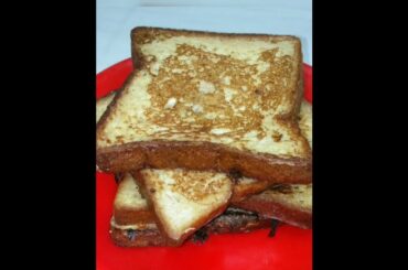 Simple Bread Toast with Milk, Ghee and sugar|5minutes recipe| French Toast Recipe #reels #shorts