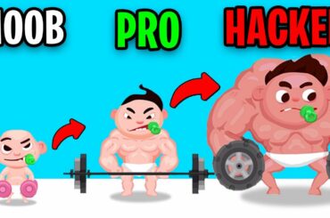 NOOB VS PRO VS HACKER WITH CHOP IN BODYBUILDER BABY
