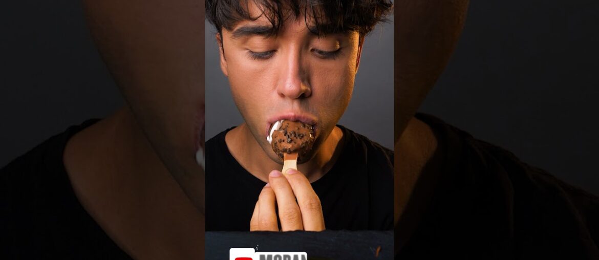 Eating Gourmet Chocolate ICE CREAM Big Bites NUTELLA Mukbang | McBang ASMR #Shorts