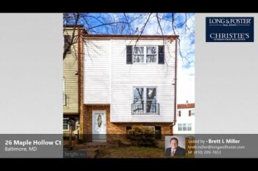 Sale: 3 Beds - 3 Baths - 1625 sq ft - Baltimore - MD [$259,000] MLS #: MDBC2007310