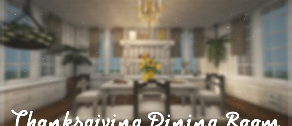 Aesthetic Dining Room | Late Thanksgiving Minecraft Cocricot Speed Build