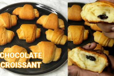 How To Make Chocolate Croissant Recipe In Tamil | Eggless Croissant | No Oven | Christmas Recipes