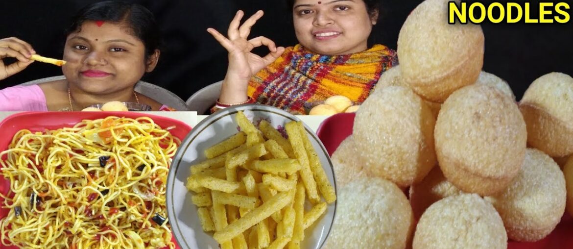 FUCHKA CHOWMEIN FRENCH FRY EATING CHALLENGE | STREET FOOD CHALLENGE | food family & more