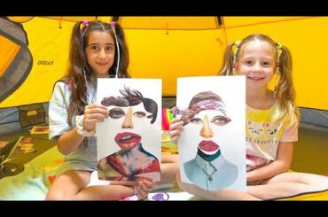 Nastya and challenge 24 hours in a tent without quarrels