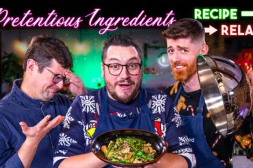 "PRETENTIOUS INGREDIENTS" RECIPE RELAY CHALLENGE!! | PASS IT ON S2 E30 | SORTEDfood