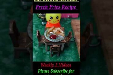 Mini French Fries Recipe | Potato fries | Miniature Kitchen | Miniature french fries #tinyfoods