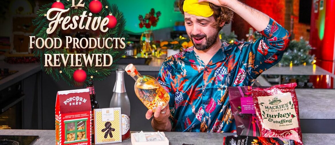 Taste Testing 12 FESTIVE FOOD Products!! | SORTEDfood