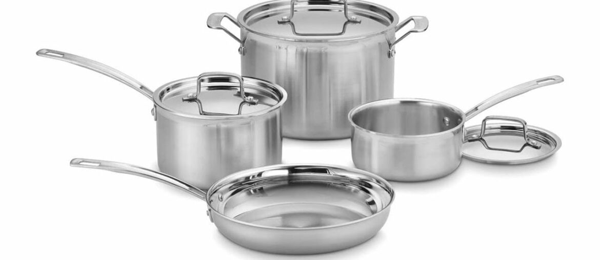 Stainless Steel Cookware 7 Piece Cookware Set