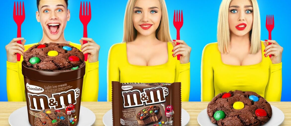 Big, Medium and Small Chocolate Plate Challenge | Last to Stop Eating Chocolate Food Wins by RATATA