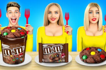 Big, Medium and Small Chocolate Plate Challenge | Last to Stop Eating Chocolate Food Wins by RATATA