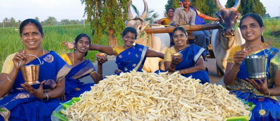 FRENCH FRIES RECIPE | CRISPY FRENCH FRIES RECIPE | FRIES COOKING IN VILLAGE STYLE