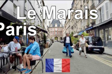Le Marais & Place des Vosges, Paris Walking Tour, France [HD 4K 60fps]
