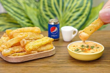 Crispy Miniature French Fries & Cheese Sauce | Best Fast Food Recipe by Tiny Cooking Official