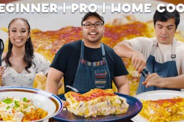 Lasagna Made 3 Ways (Easy, Medium, Hard) with Aiyana, Martin, & Erwan