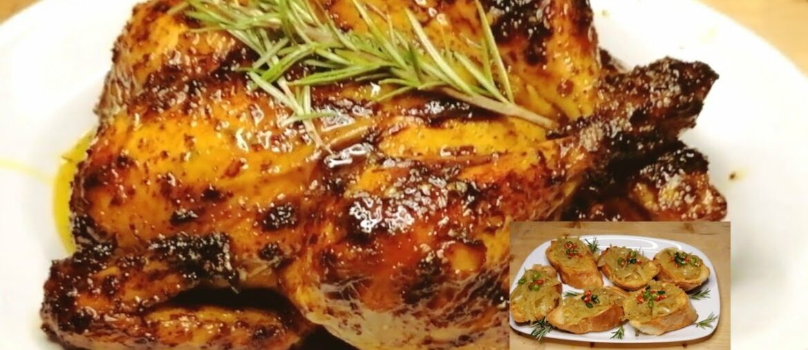 Juicy Baked Chicken Recipe + Garlic Butter Baked French Bread Recipe | Christmas recipe #2