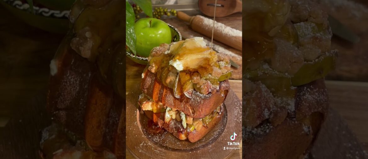 Apple Crumble French Toast | recipe will be posted tomorrow #shorts