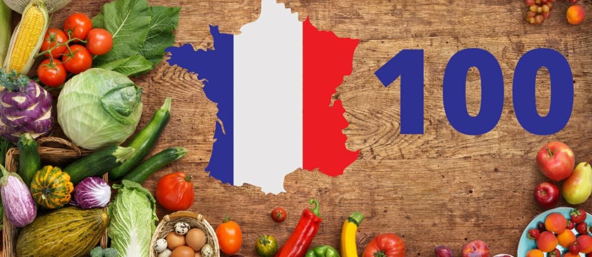 100 French words - FOOD (vocabulary) - French words with food in pictures