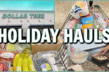 SHOPPING AT DOLLAR TREE | CLEANING | AMAZON HAUL | HOLIDAY GROCERY HAUL