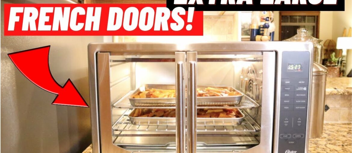 Oster Air Fryer Countertop Toaster Oven | French Door Extra Larger Stainless Steel